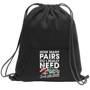 How Many Pairs Of Running Shoes Funny Runner Marathon Quote Sweatshirt Cinch Pack Bag