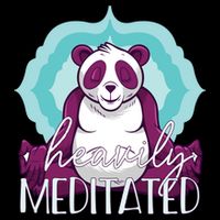 Heavily Meditated Panda Yoga Lotus Pose Meditate Funny Meme Gift City Backpack
