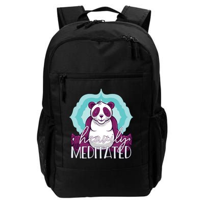 Heavily Meditated Panda Yoga Lotus Pose Meditate Funny Meme Gift Backpack