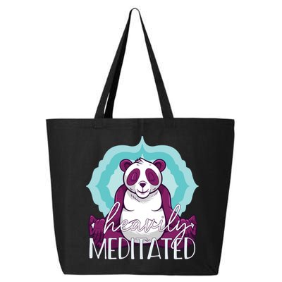 Heavily Meditated Panda Yoga Lotus Pose Meditate Funny Meme Gift 25L Jumbo Tote