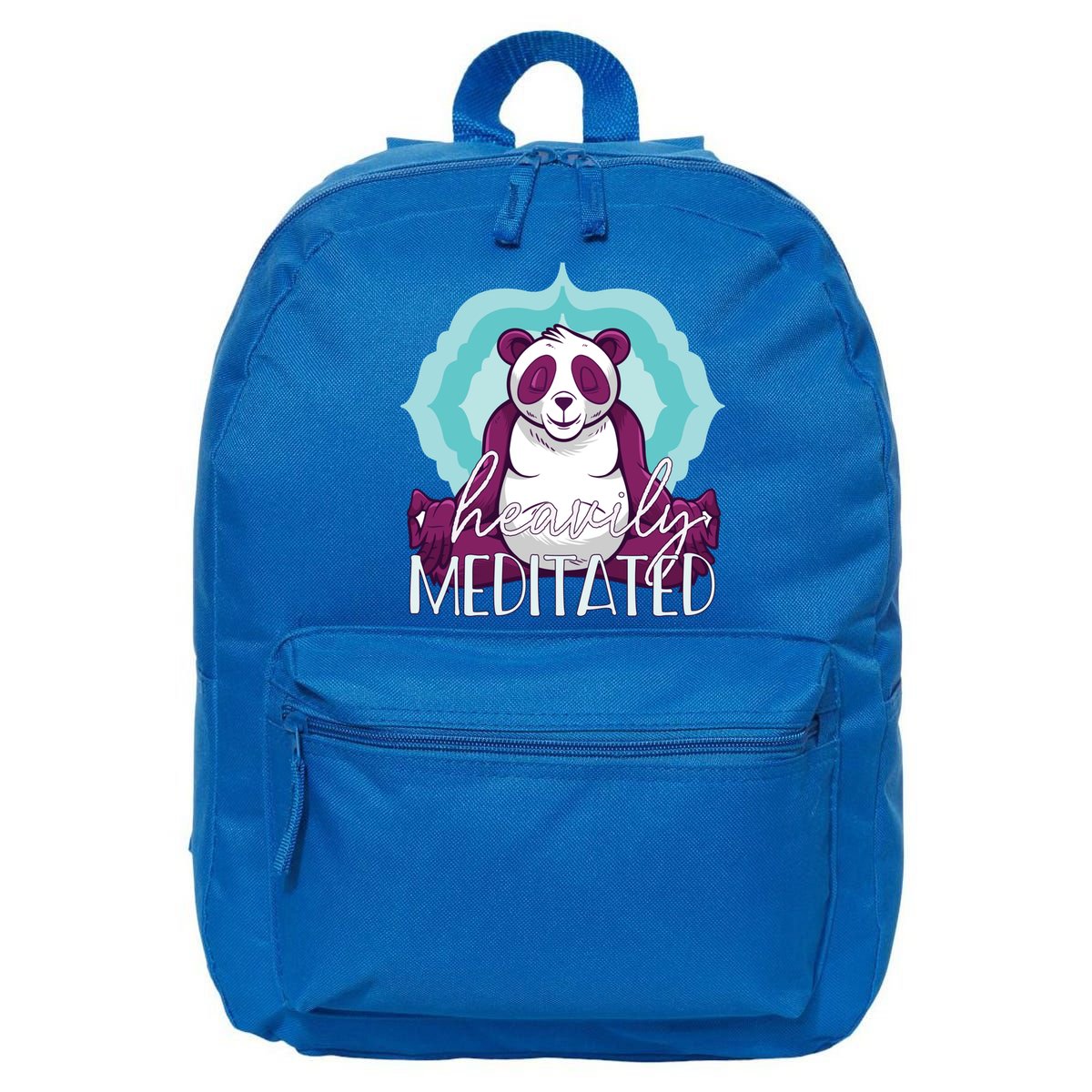 Heavily Meditated Panda Yoga Lotus Pose Meditate Funny Meme Gift 16 in Basic Backpack