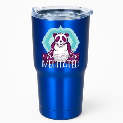 Heavily Meditated Panda Yoga Lotus Pose Meditate Funny Meme Gift Tumbler