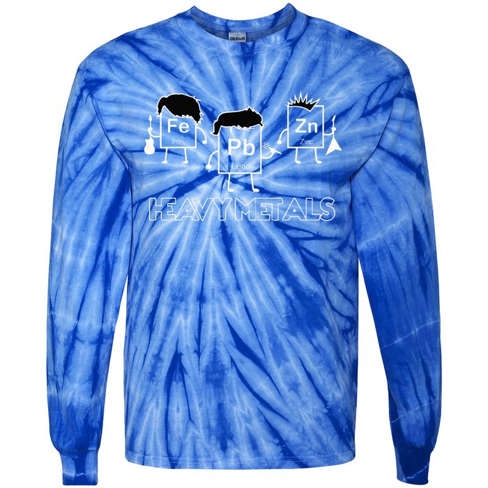 Heavy Metals Periodic Table Funny Science Tie-Dye Long Sleeve Shirt