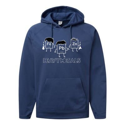 Heavy Metals Periodic Table Funny Science Performance Fleece Hoodie