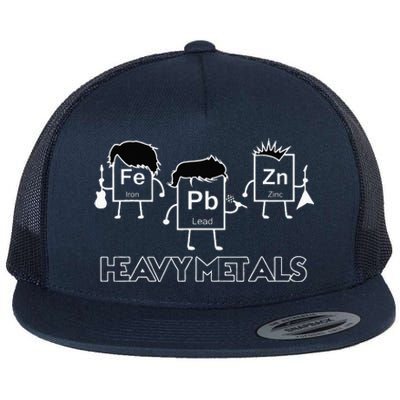 Heavy Metals Periodic Table Funny Science Flat Bill Trucker Hat