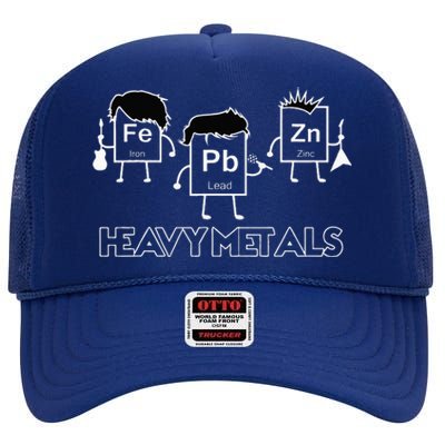 Heavy Metals Periodic Table Funny Science High Crown Mesh Back Trucker Hat