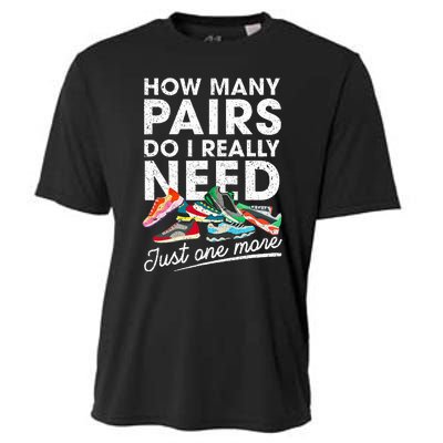 How Many Pairs Of Running Shoes Funny Runner Marathon Quote Cooling Performance Crew T-Shirt