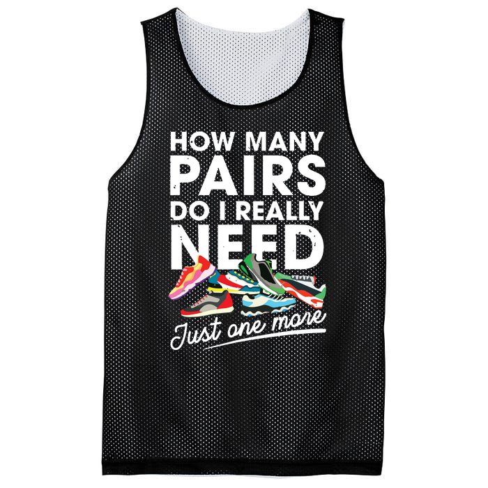 How Many Pairs Of Running Shoes Funny Runner Marathon Quote Mesh Reversible Basketball Jersey Tank