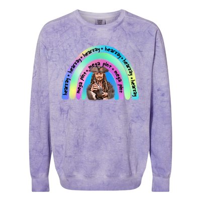 Hearsay Mega Pint Johnny Depp Rainbow Colorblast Crewneck Sweatshirt