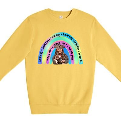 Hearsay Mega Pint Johnny Depp Rainbow Premium Crewneck Sweatshirt