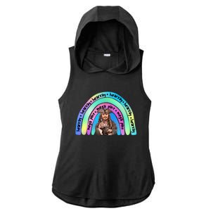 Hearsay Mega Pint Johnny Depp Rainbow Ladies PosiCharge Tri-Blend Wicking Draft Hoodie Tank