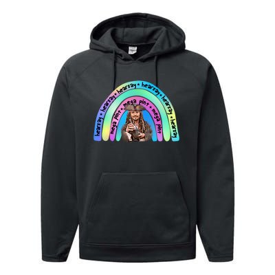 Hearsay Mega Pint Johnny Depp Rainbow Performance Fleece Hoodie