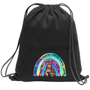 Hearsay Mega Pint Johnny Depp Rainbow Sweatshirt Cinch Pack Bag