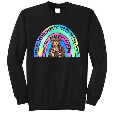 Hearsay Mega Pint Johnny Depp Rainbow Tall Sweatshirt