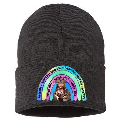 Hearsay Mega Pint Johnny Depp Rainbow Sustainable Knit Beanie