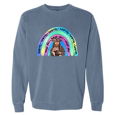 Hearsay Mega Pint Johnny Depp Rainbow Garment-Dyed Sweatshirt