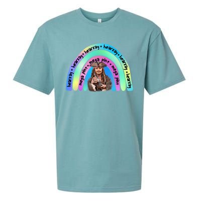 Hearsay Mega Pint Johnny Depp Rainbow Sueded Cloud Jersey T-Shirt