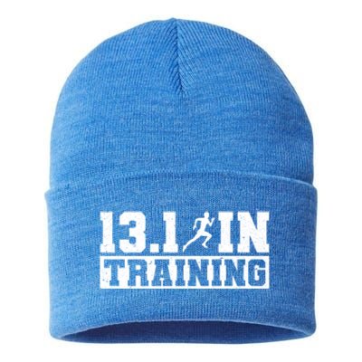 Half Marathon Runner 13 1 In Training Half Marathon Great Gift Sustainable Knit Beanie