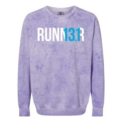 Half Marathon Runner Gift 13 1 Runner Gift Colorblast Crewneck Sweatshirt