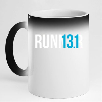 Half Marathon Runner Gift 13 1 Runner Gift 11oz Black Color Changing Mug