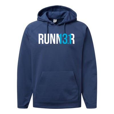 Half Marathon Runner Gift 13 1 Runner Gift Performance Fleece Hoodie