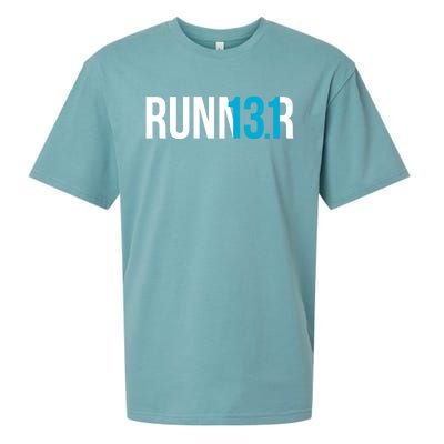 Half Marathon Runner Gift 13 1 Runner Gift Sueded Cloud Jersey T-Shirt