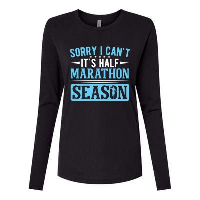 Half Marathon Runner Sorry I Can't It's Half Marathon Gift Womens Cotton Relaxed Long Sleeve T-Shirt