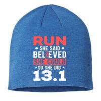 Half Marathon Runners They Only Smell Like It Half Marathon Cute Gift Sustainable Beanie