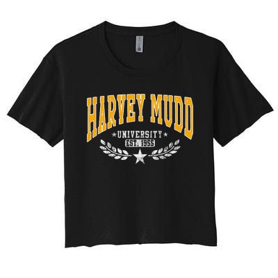 Harvey Mudd Retro University Athletic Sports Women's Crop Top Tee