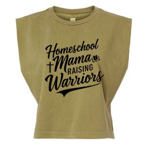 Homeschool Mama Raising Warriors Garment-Dyed Women's Muscle Tee