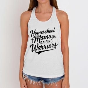 Homeschool Mama Raising Warriors Women's Knotted Racerback Tank