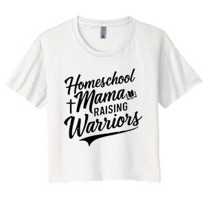 Homeschool Mama Raising Warriors Women's Crop Top Tee