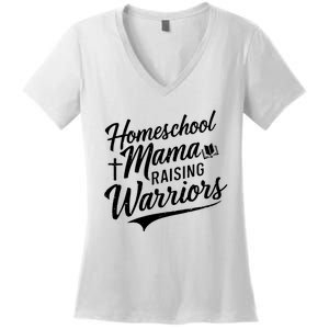 Homeschool Mama Raising Warriors Women's V-Neck T-Shirt