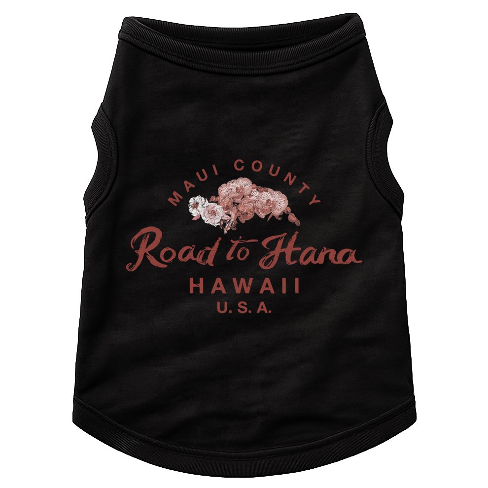 Hawaii Maui Road To Hana Vintage Hawaiian Floral Gift Doggie Tank