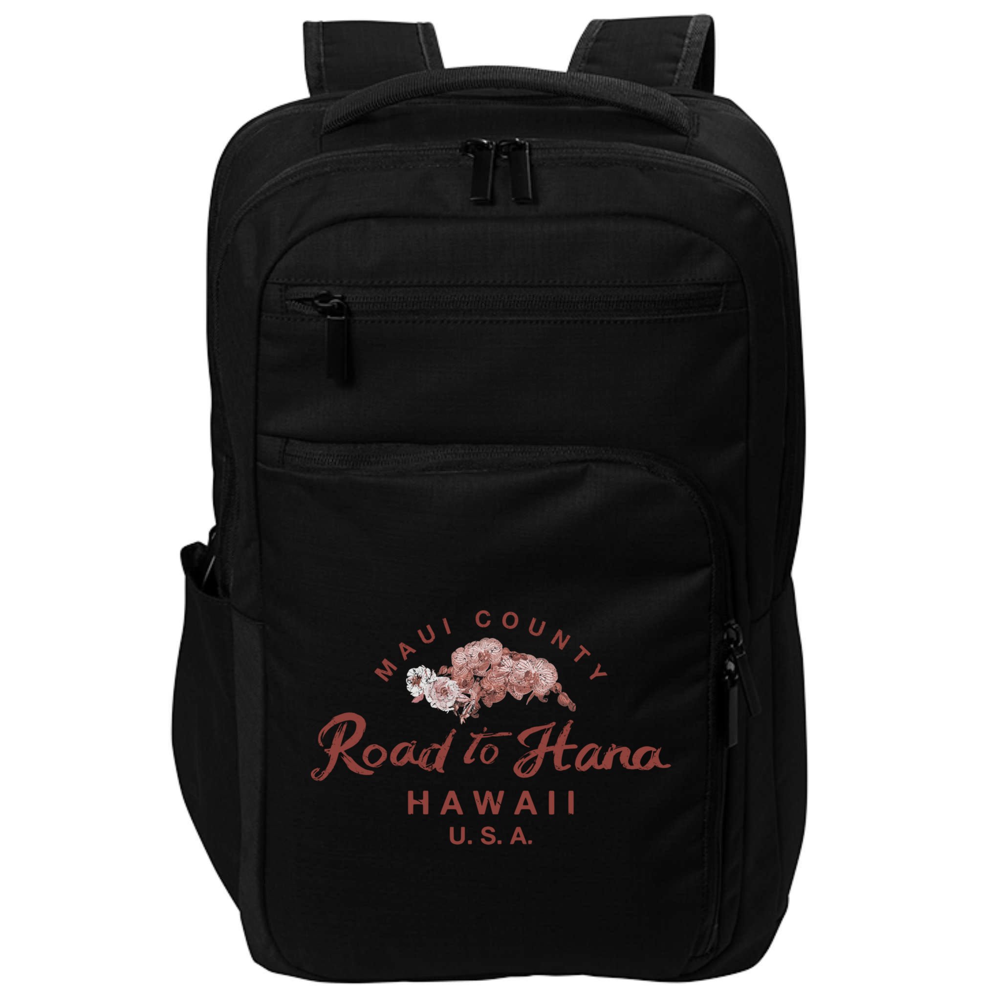 Hawaii Maui Road To Hana Vintage Hawaiian Floral Gift Impact Tech Backpack