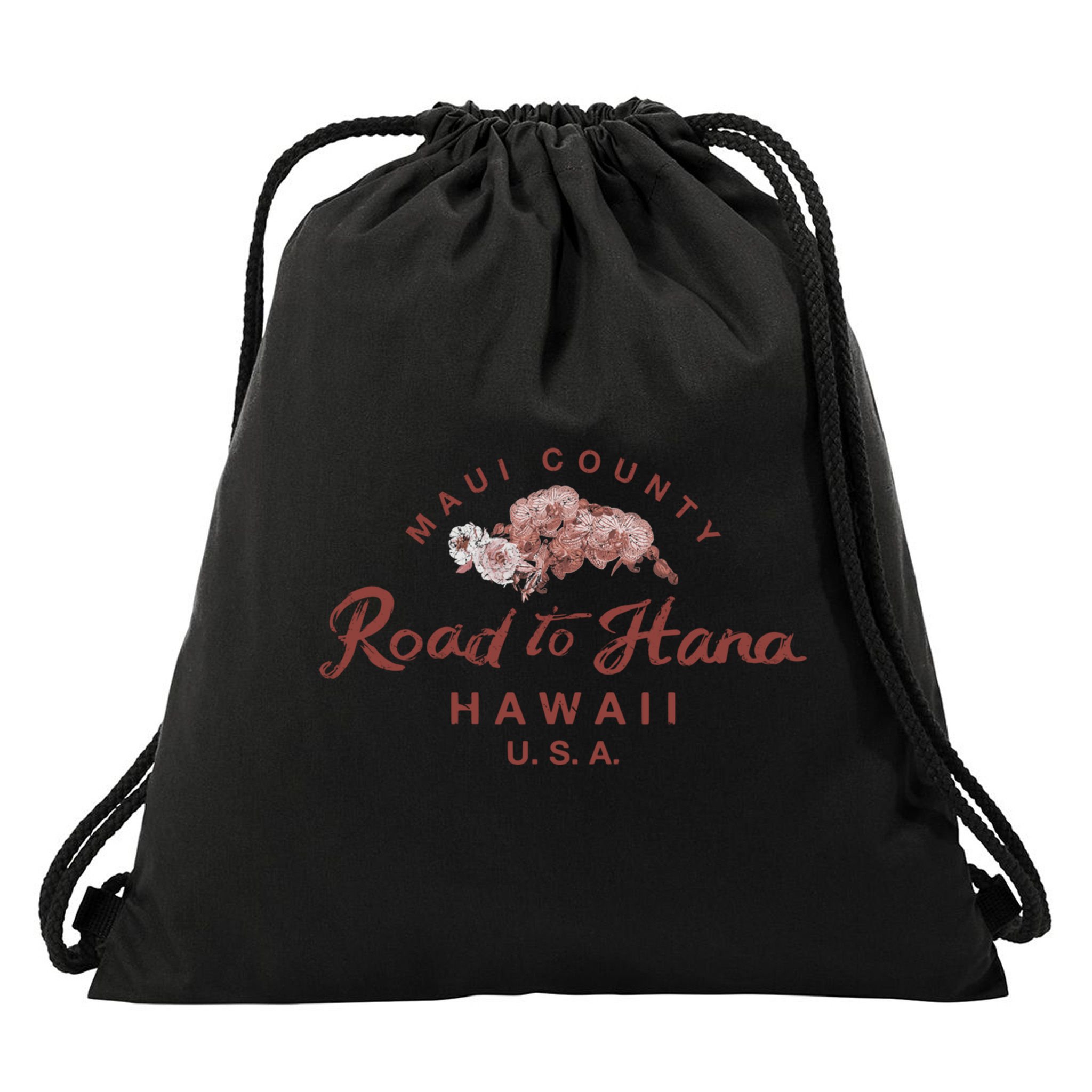 Hawaii Maui Road To Hana Vintage Hawaiian Floral Gift Drawstring Bag