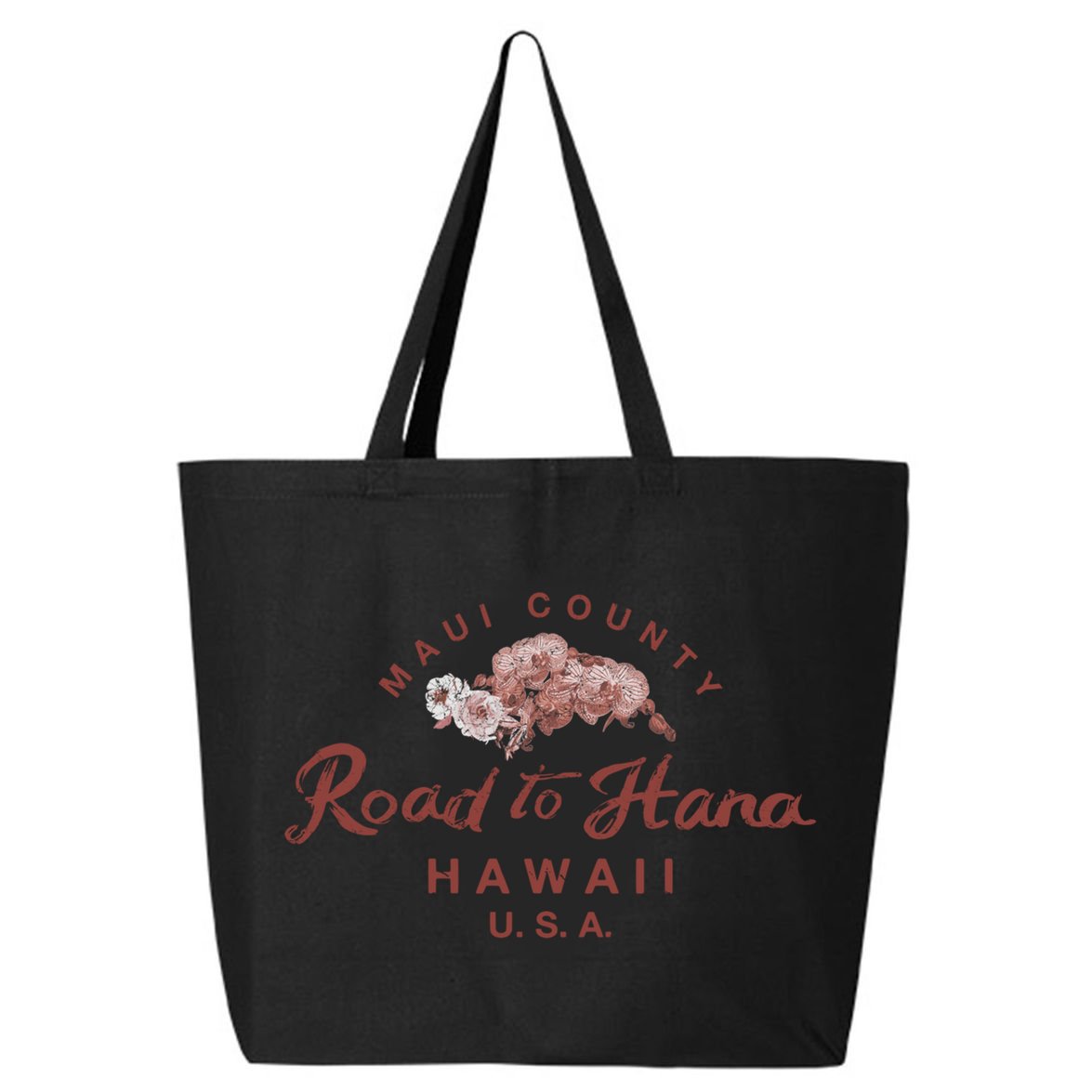 Hawaii Maui Road To Hana Vintage Hawaiian Floral Gift 25L Jumbo Tote