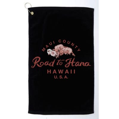 Hawaii Maui Road To Hana Vintage Hawaiian Floral Gift Golf Towel