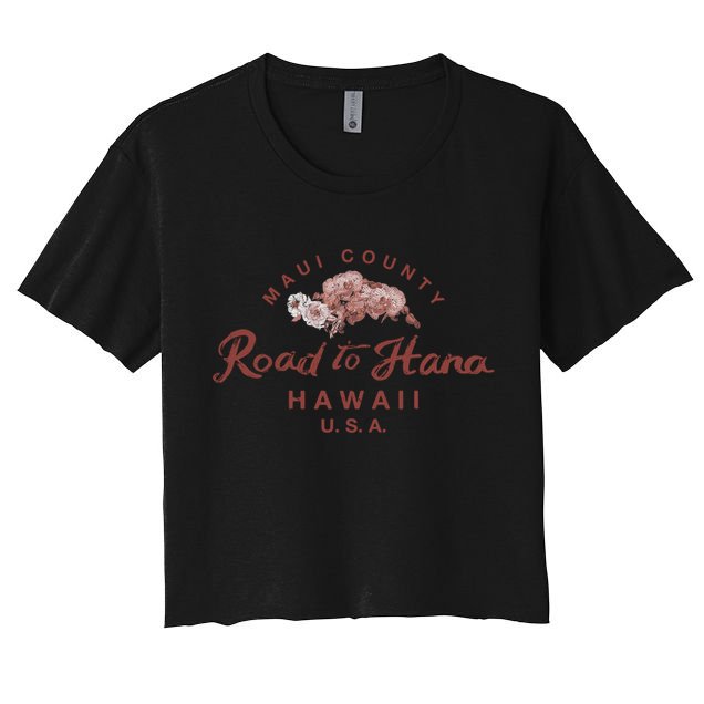 Hawaii Maui Road To Hana Vintage Hawaiian Floral Gift Crop Top