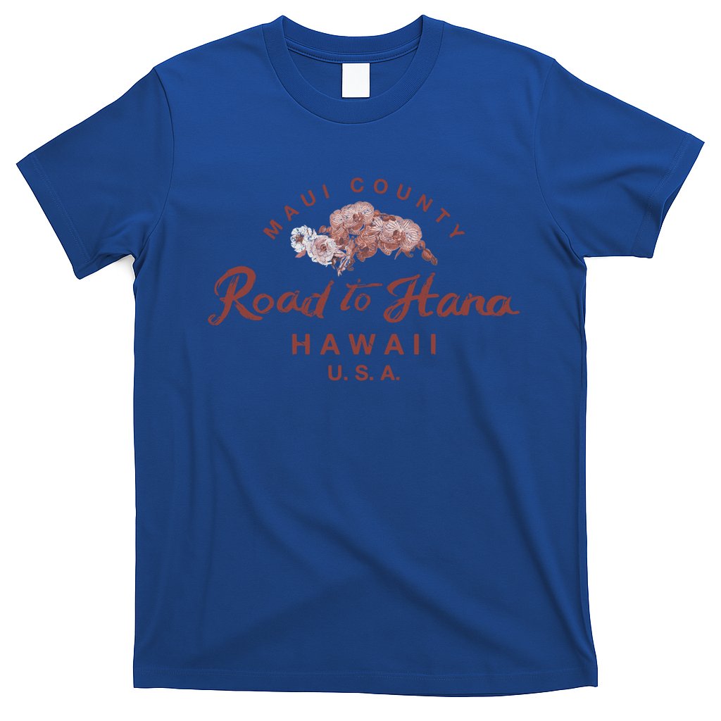 Hawaii Maui Road To Hana Vintage Hawaiian Floral Gift T-Shirt