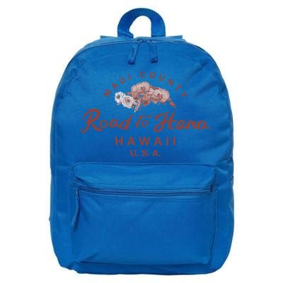 Hawaii Maui Road To Hana Vintage Hawaiian Floral Gift 16 in Basic Backpack