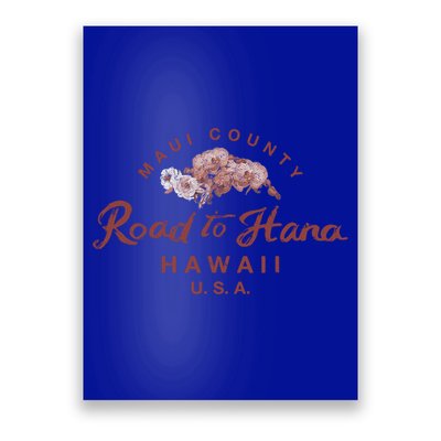 Hawaii Maui Road To Hana Vintage Hawaiian Floral Gift Poster