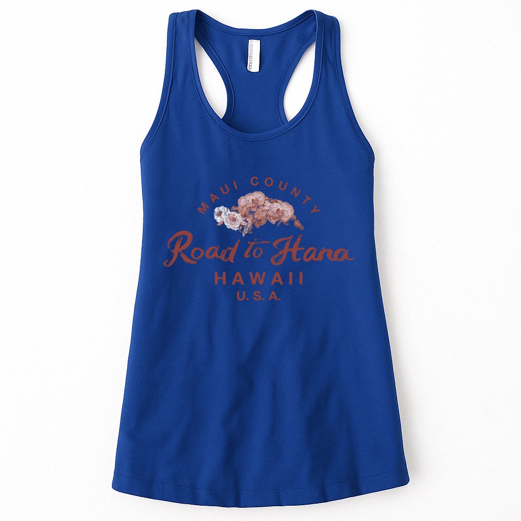 Hawaii Maui Road To Hana Vintage Hawaiian Floral Gift Womens Tank Top