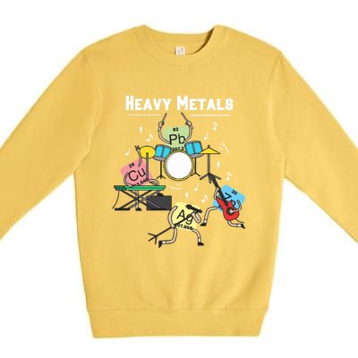 Heavy Metals Rock Chemistry Physics Periodic Table Of Elements Premium Crewneck Sweatshirt