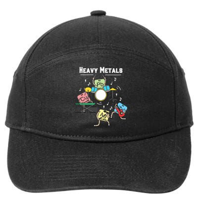 Heavy Metals Rock Chemistry Physics Periodic Table Of Elements 7-Panel Snapback Hat