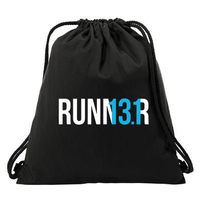 Half Marathon Runner Gift 131 Runner Drawstring Bag
