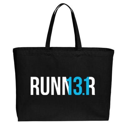 Half Marathon Runner Gift 131 Runner Cotton Canvas Jumbo Tote