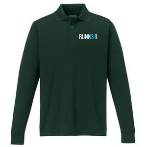 Half Marathon Runner Gift 131 Runner Performance Long Sleeve Polo