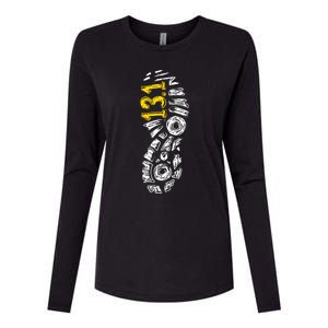 Half Marathon Runner Marathoner Gift 131 Shoe Imprint Womens Cotton Relaxed Long Sleeve T-Shirt