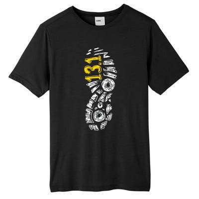 Half Marathon Runner Marathoner Gift 131 Shoe Imprint Tall Fusion ChromaSoft Performance T-Shirt